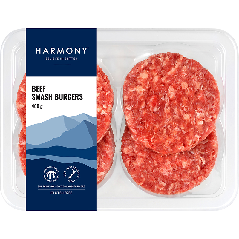 Harmony Beef Smash Burger (400g) (CTN6)