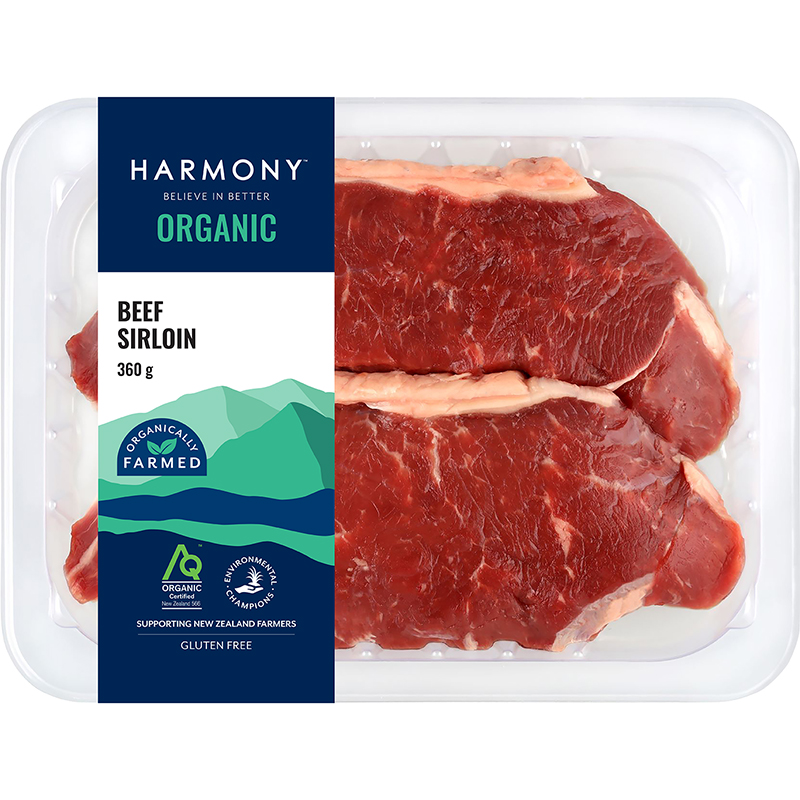 Harmony ORGANIC Beef Sirloin 360g