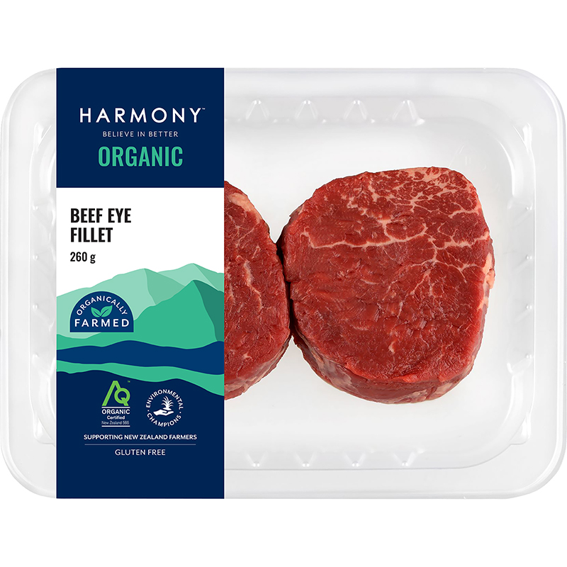 Harmony ORGANIC Beef Eye Fillet 260g