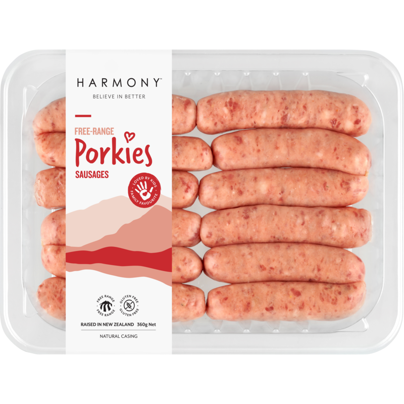 Harmony Porkies Sausages - 360g (CTN-8)