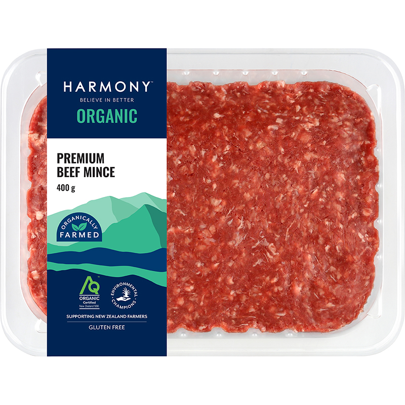 Harmony ORGANIC Premium Beef Mince 400g (CTN-8)