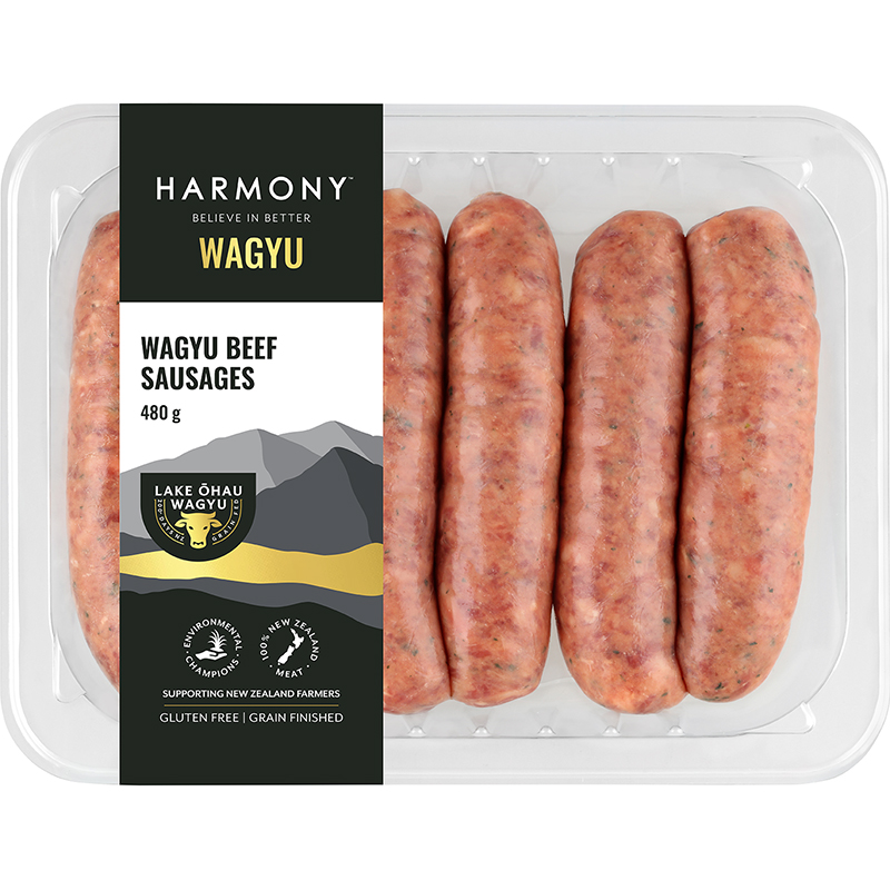 new Harmony Wagyu Beef Sausages MAP (CTN-8) (450g)