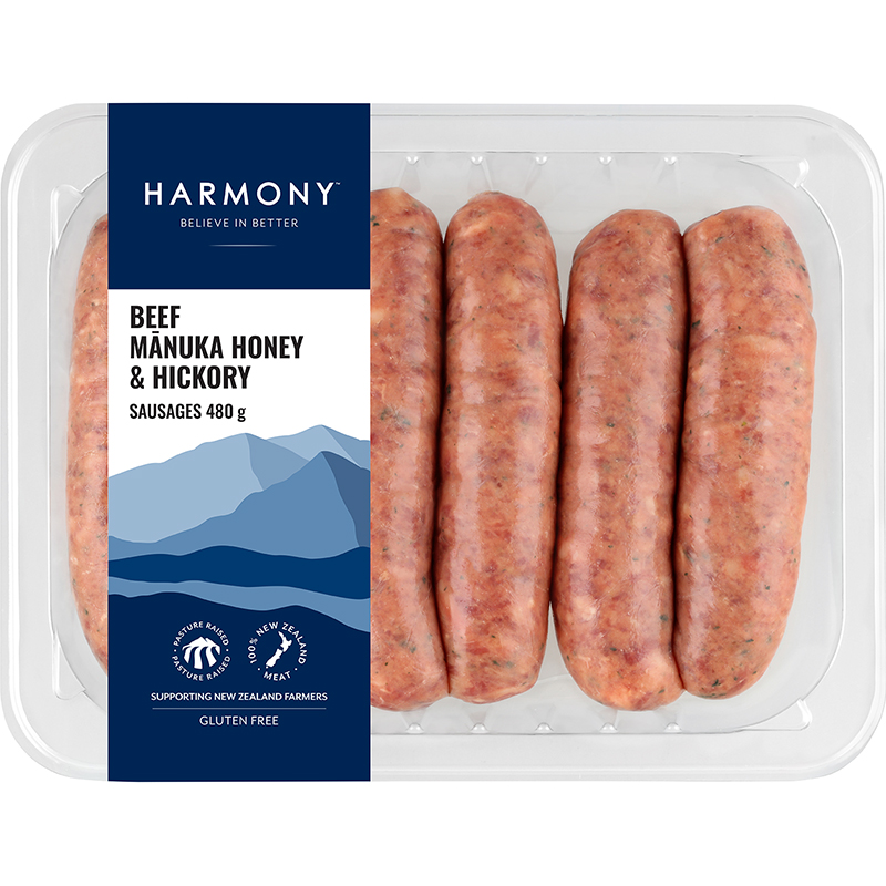 Harmony Beef & Black Garlic Sausages 450g (CTN-8)